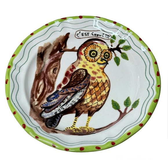 Anthropologie Dining Anthropologie Nathalie Lete Owl Plate Decor 8 Poshmark
